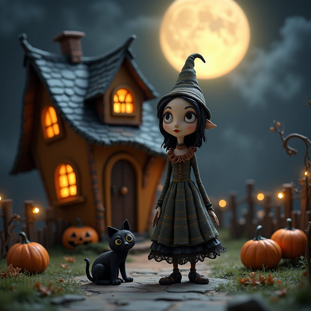 Tim Burton-Inspired Claymation Characters at Gothic Cottage