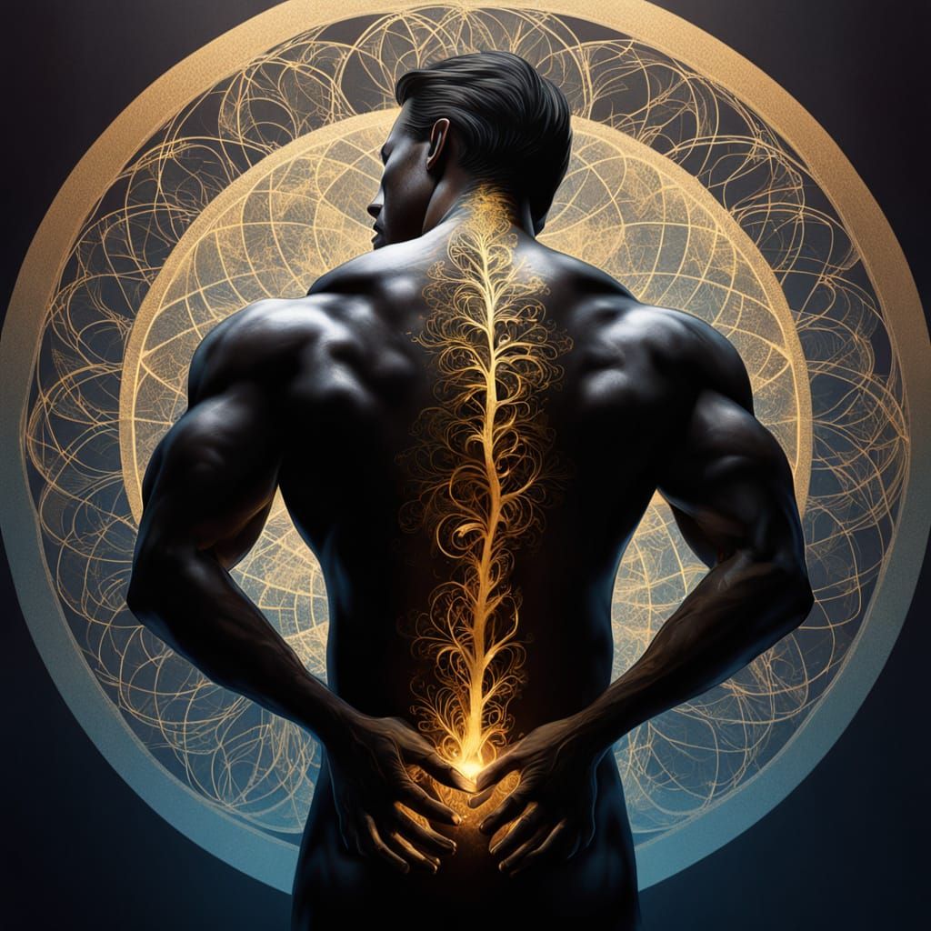 Elegant Digital Artwork for Male Tantric Massage Therapeutic...