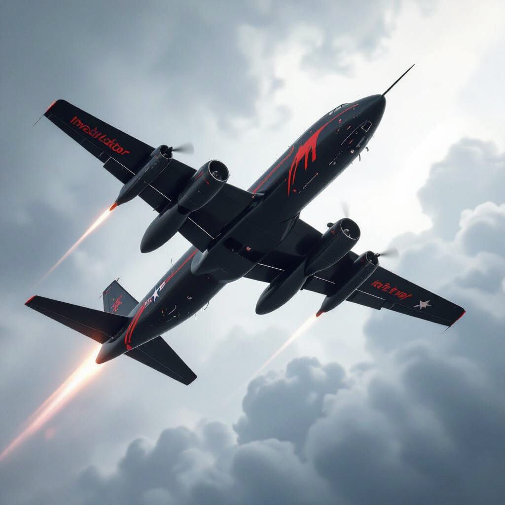 Black Bomber 'Innialator' in Dynamic Flight