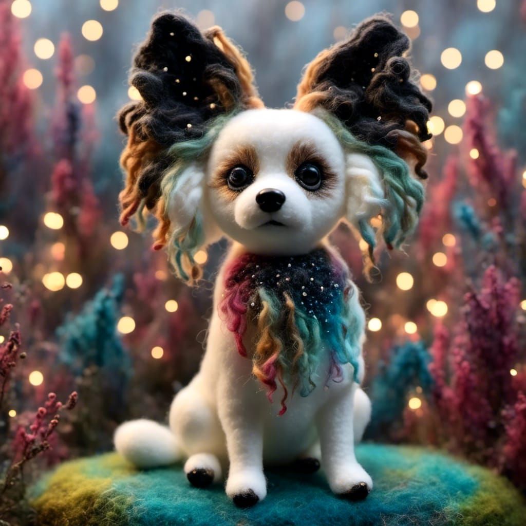 Enchanted Wool Papillon Figurine
