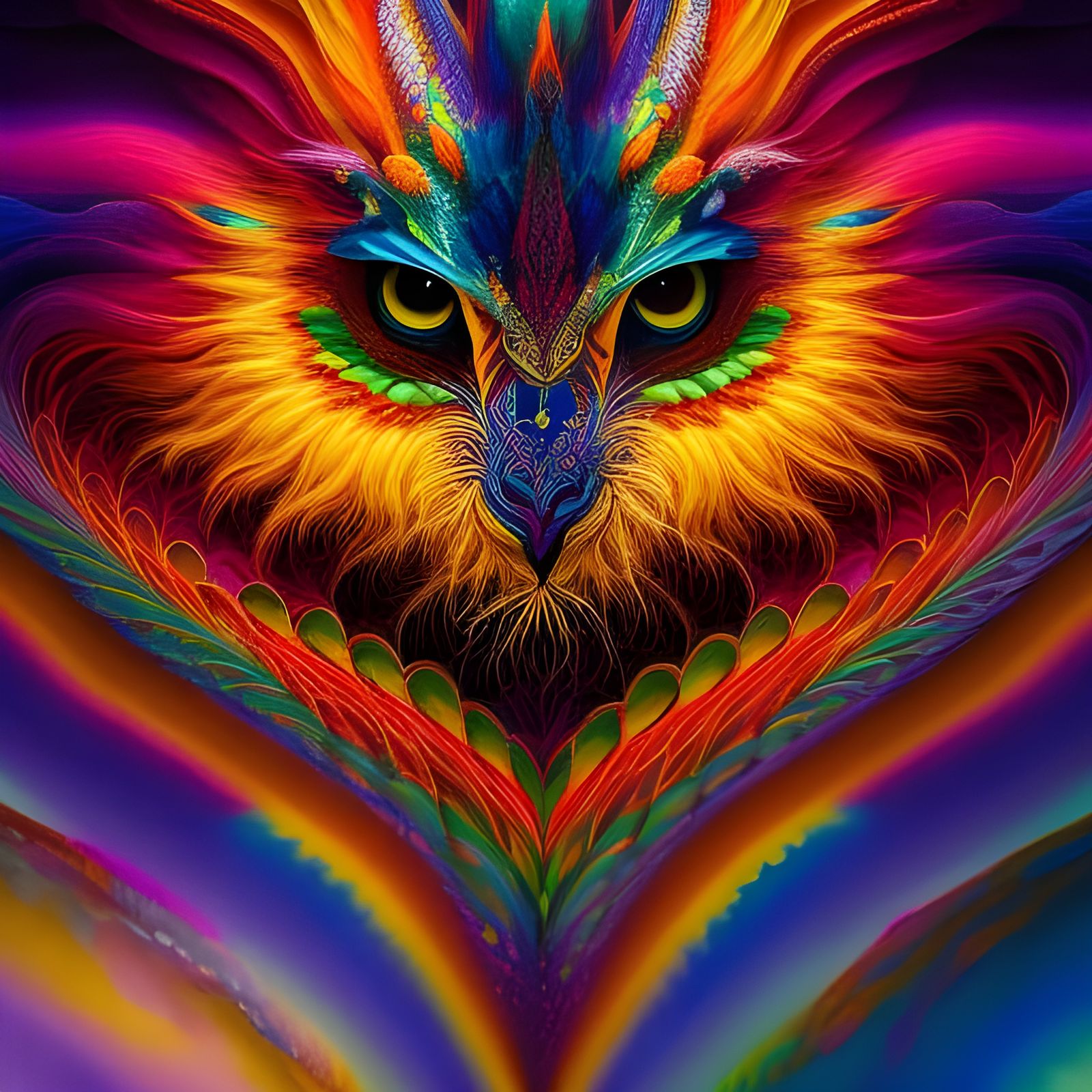 Psychedelic Cosmic Dragon Portrait in Photorealistic Style