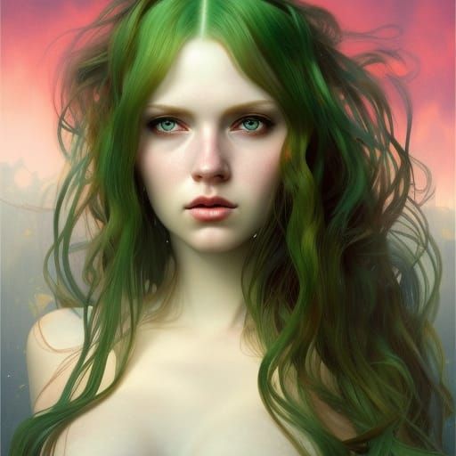 Realistic Mermaid Portrait in Digital Art Style