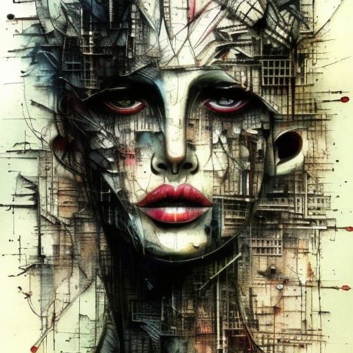 Surreal Mutation: Biological Meets Robotic in Watercolor