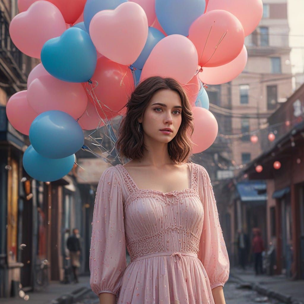 Whimsical Fantasy Goddess in Pastel Hues