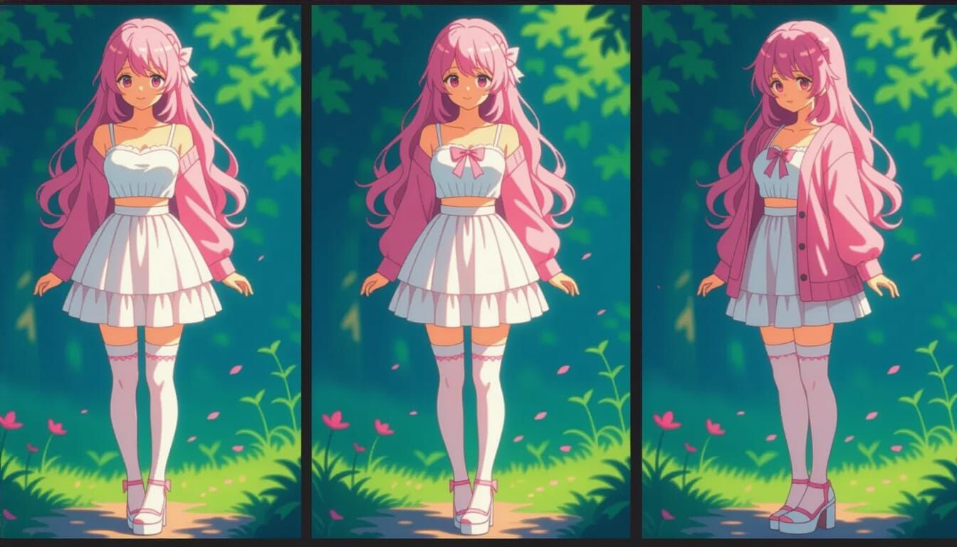 Anime Girl in Crop Top Inspired by Makoto Shinkai