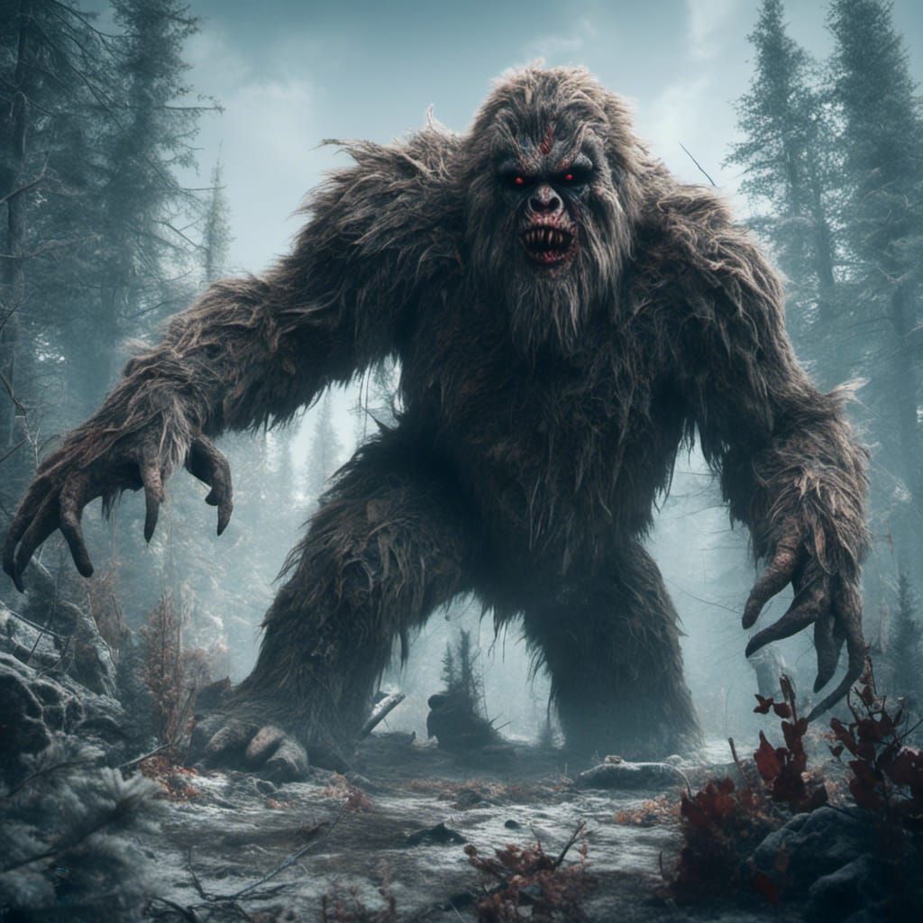 Bigfoot vs Yeti: A Fantastical Battle in Matte Painting