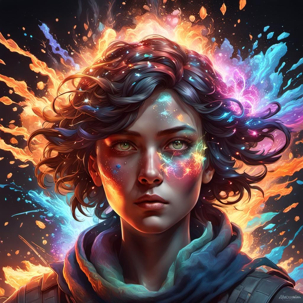 Explosion Over Ethernet: Hyperdetailed Digital Portrait