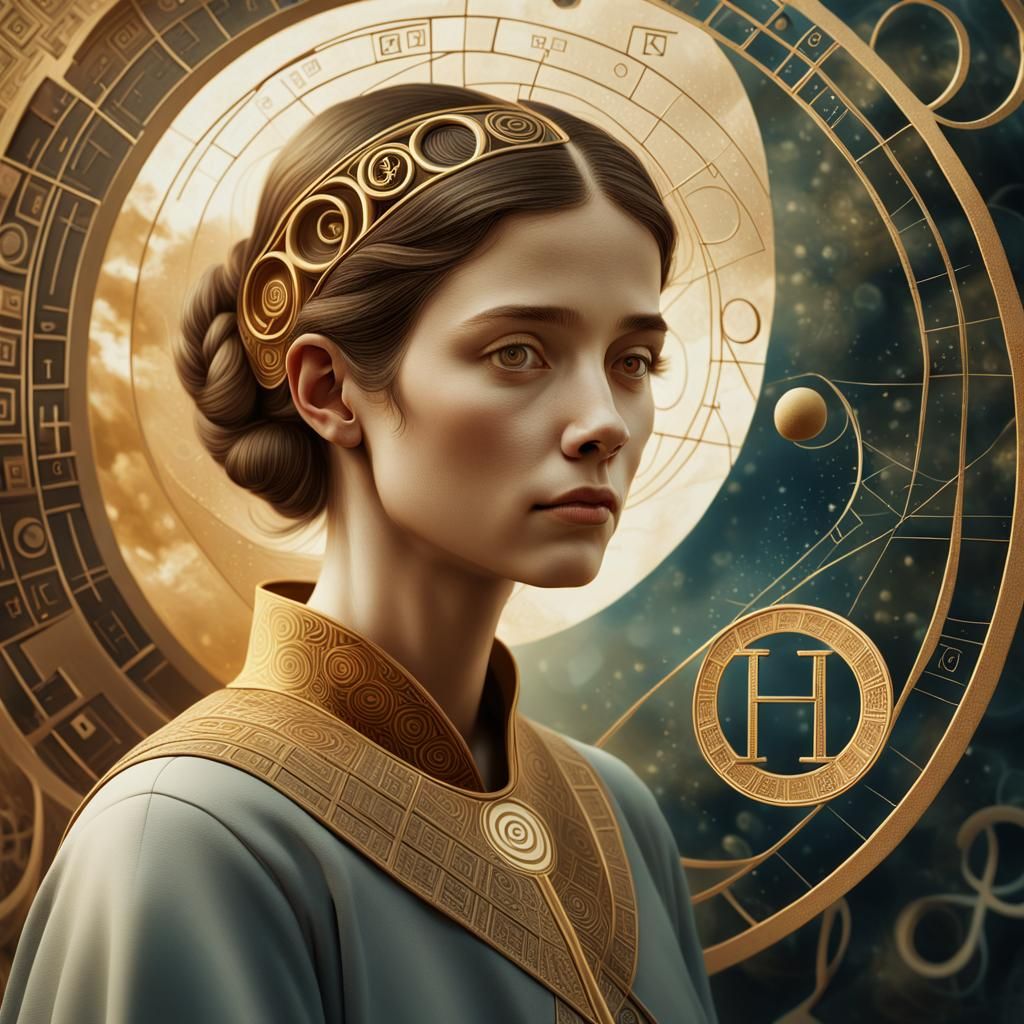 Golden Ratio Discovery: Surrealist Portrait with Geometric P...