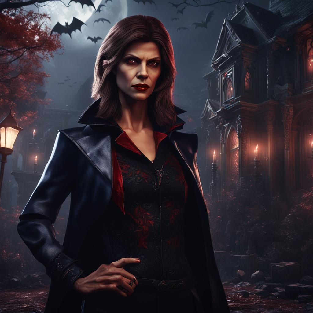 Cordelia Chase as Vampire: Detailed Digital Painting