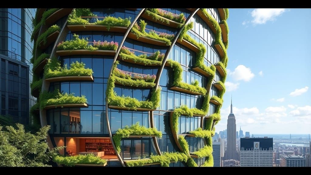 Futuristic Helix Skyscraper in New York City