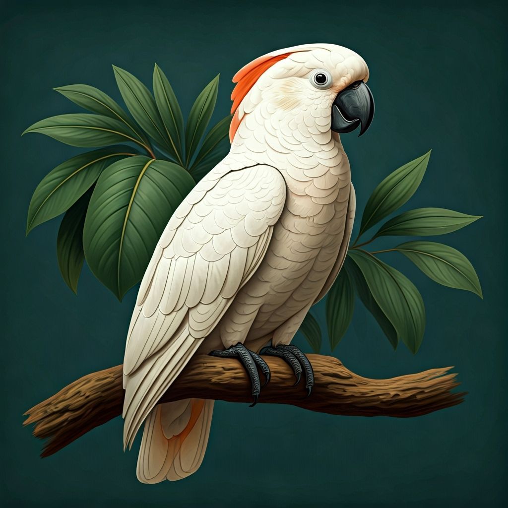 Cacatua Alba: A Portrait of an Umbrella Cockatoo