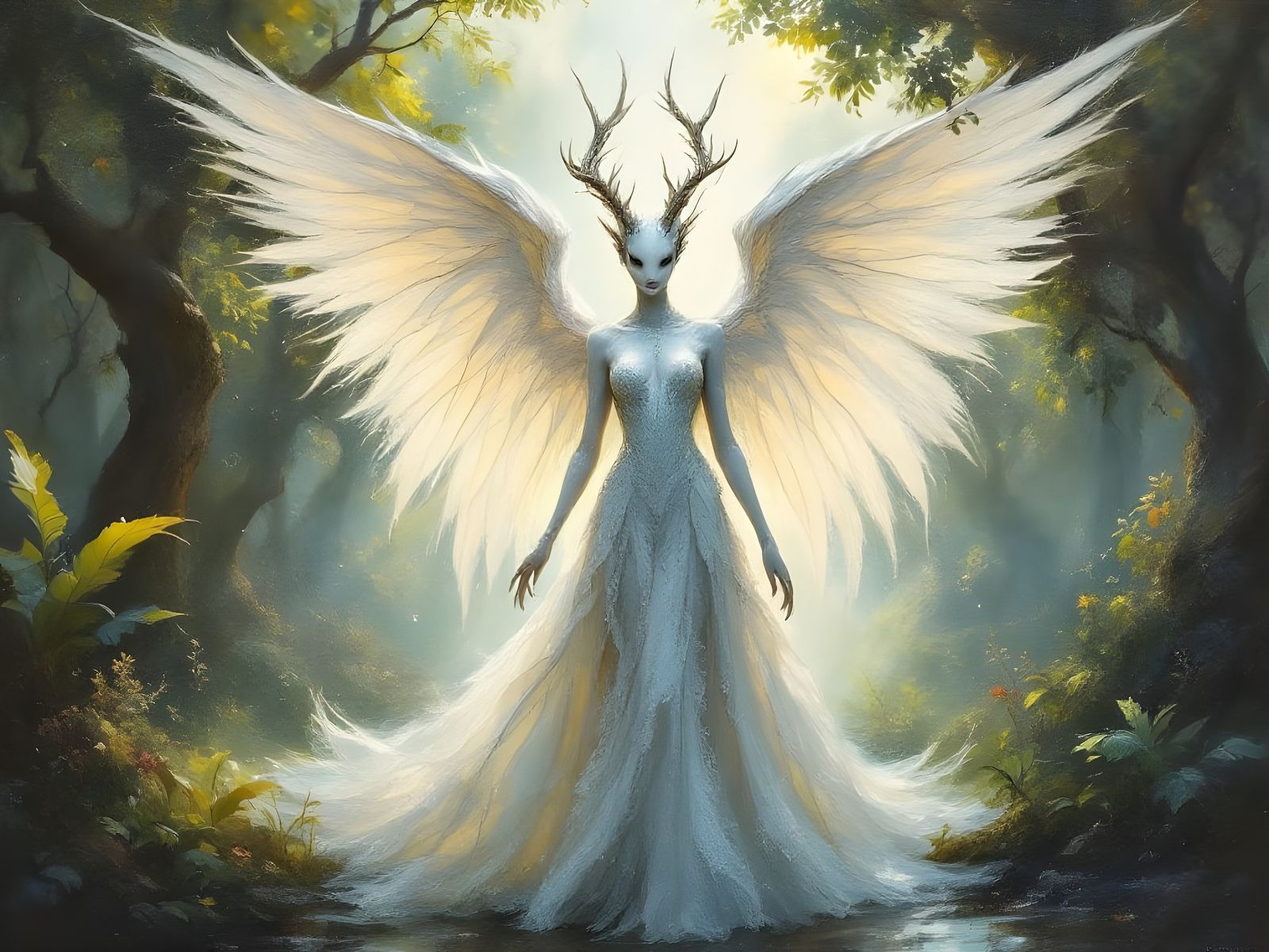 Ethereal Dryad Goddess of the Whispering Woods