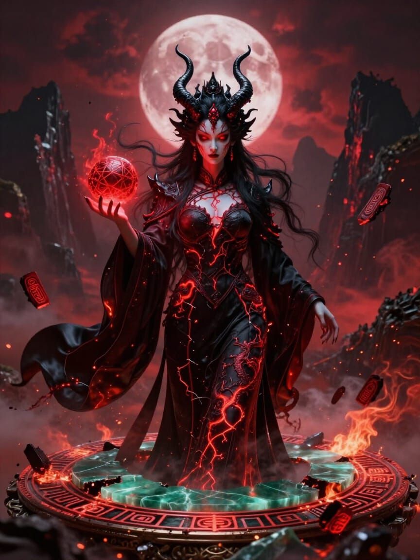 Ancient Demon Sovereign Awakens in Cinematic Render