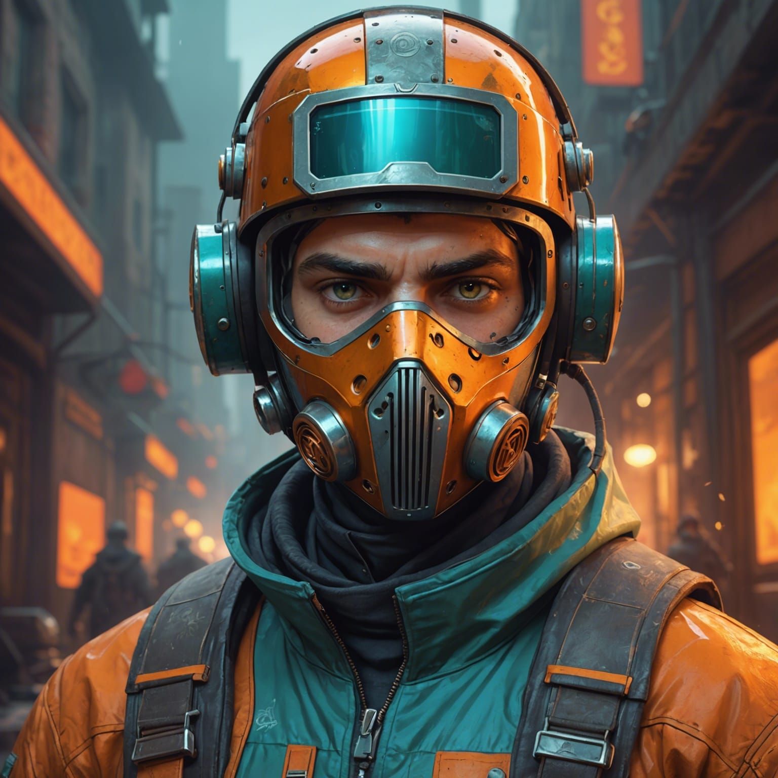 Young Adventurer with Glowing Eyes: Hyperdetailed Concept Ar...