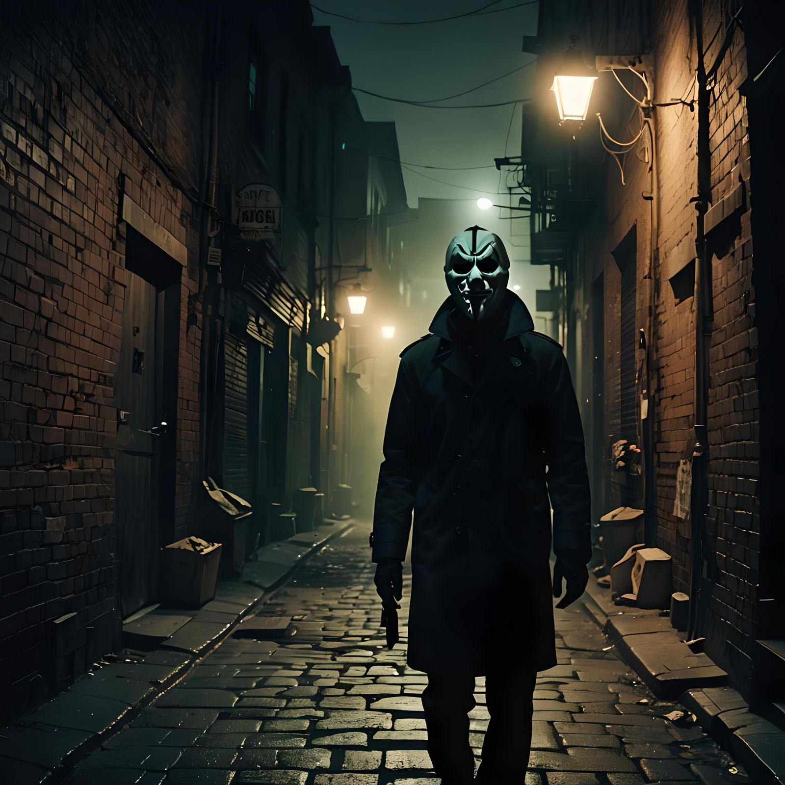 Scary Purge Mask in Cinematic Film Still