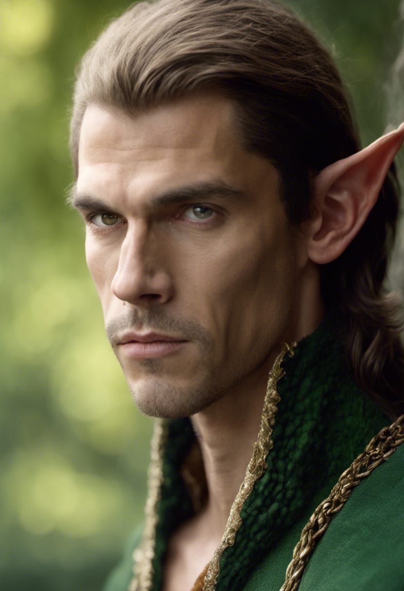 High Elf Portrait with Studio Lighting and Bokeh