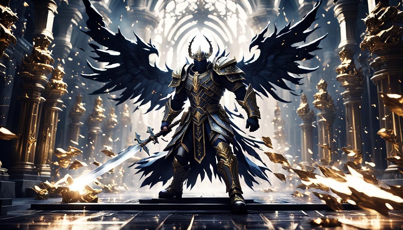 Mage Knight Battles in Lightning Storm, Baroque Style