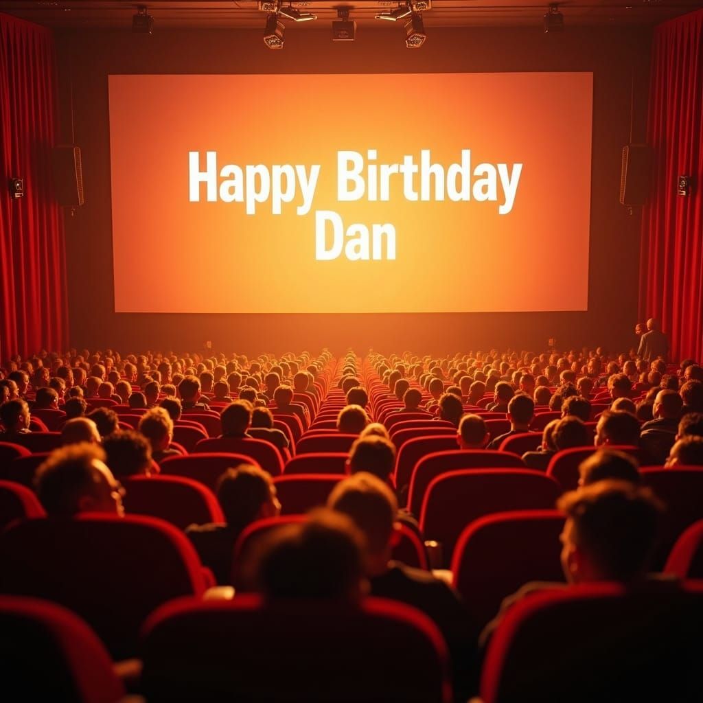 Golden Light Illuminates Movie Theater Audience