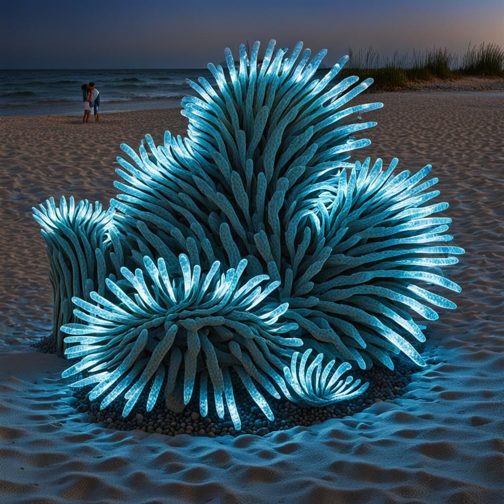 Sea Urchin on the Beach with Dynamic Lighting