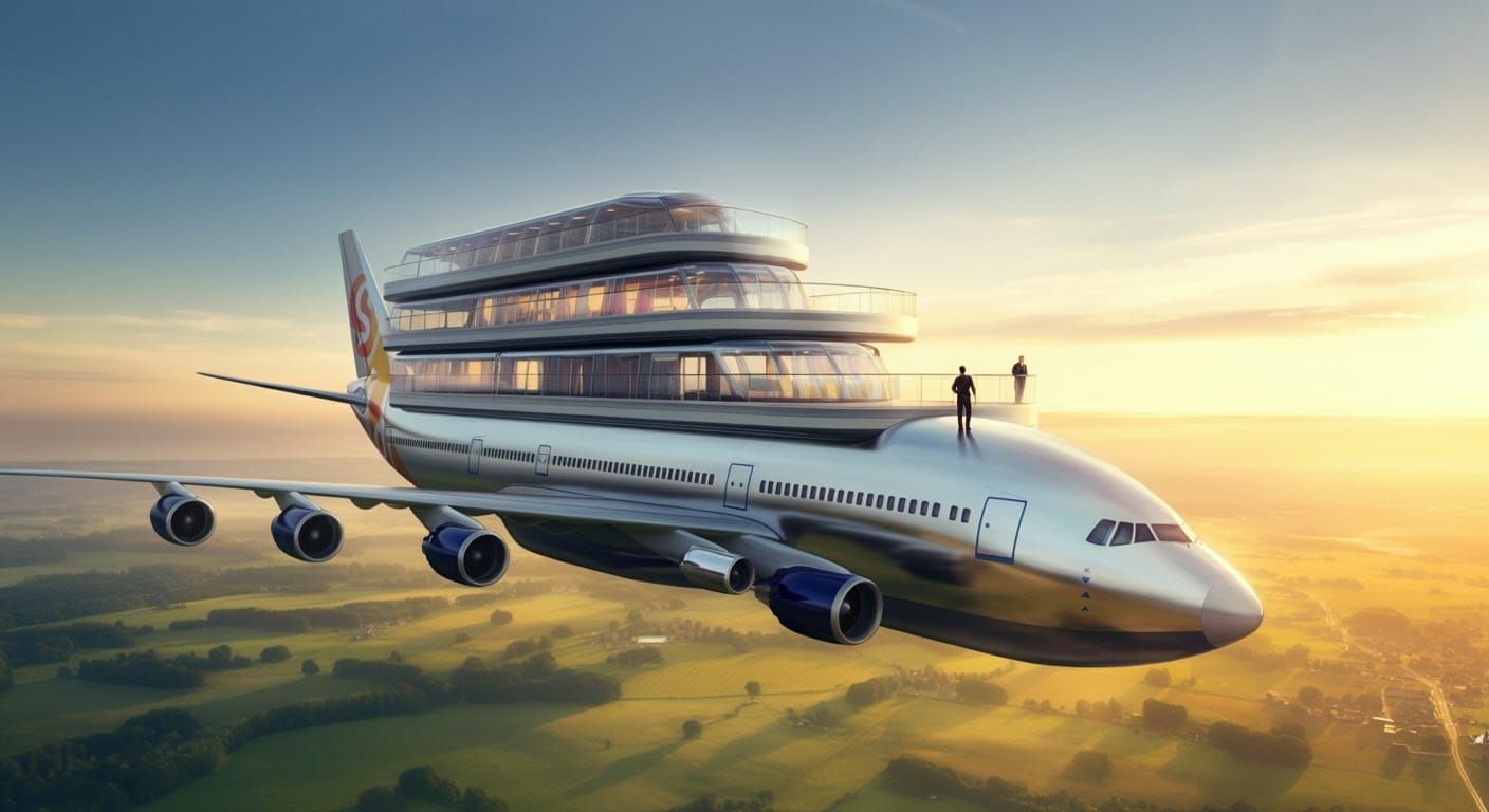 Futuristic Multi-Story Airplane Concept