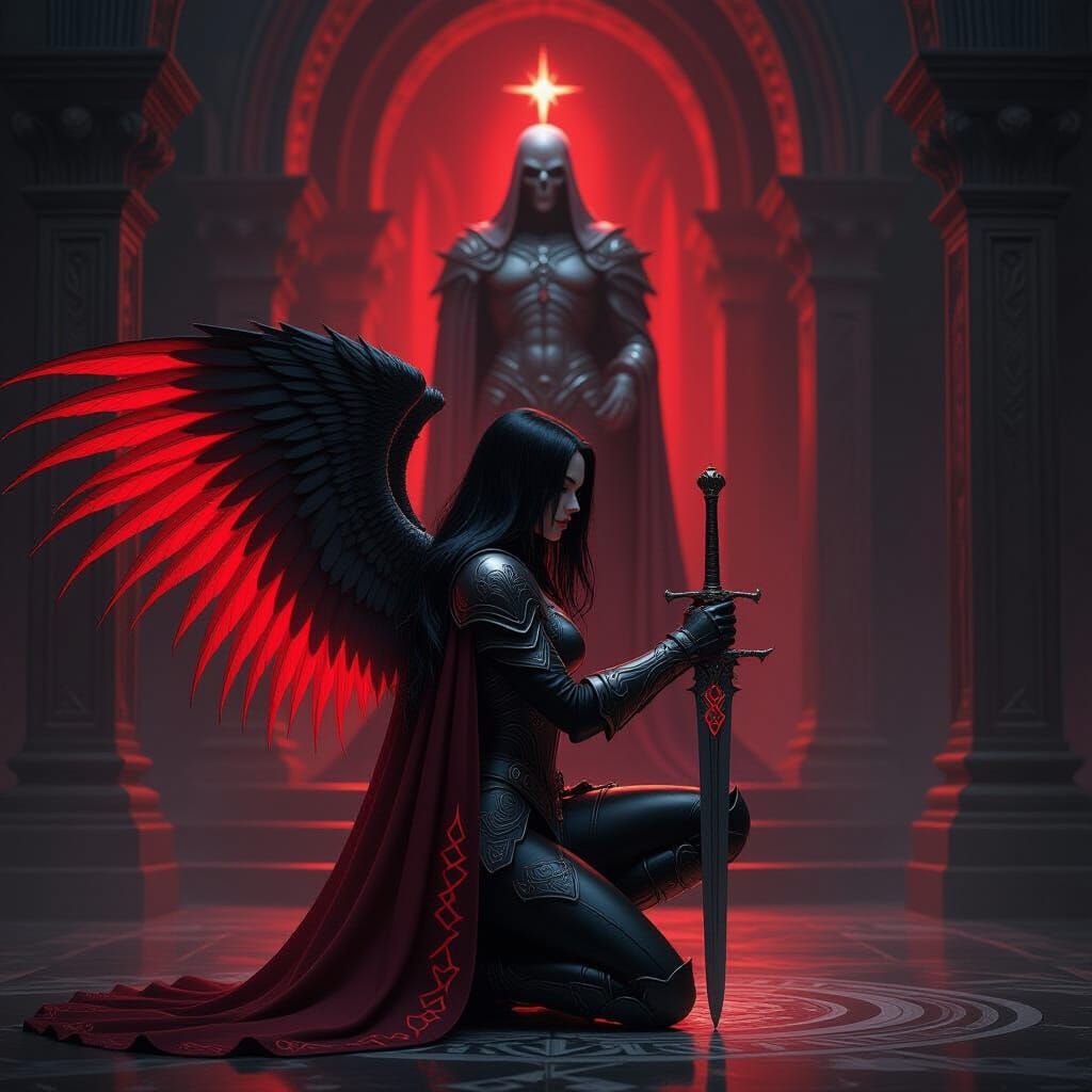 Oath Breaker Paladin in Dark Fantasy Style