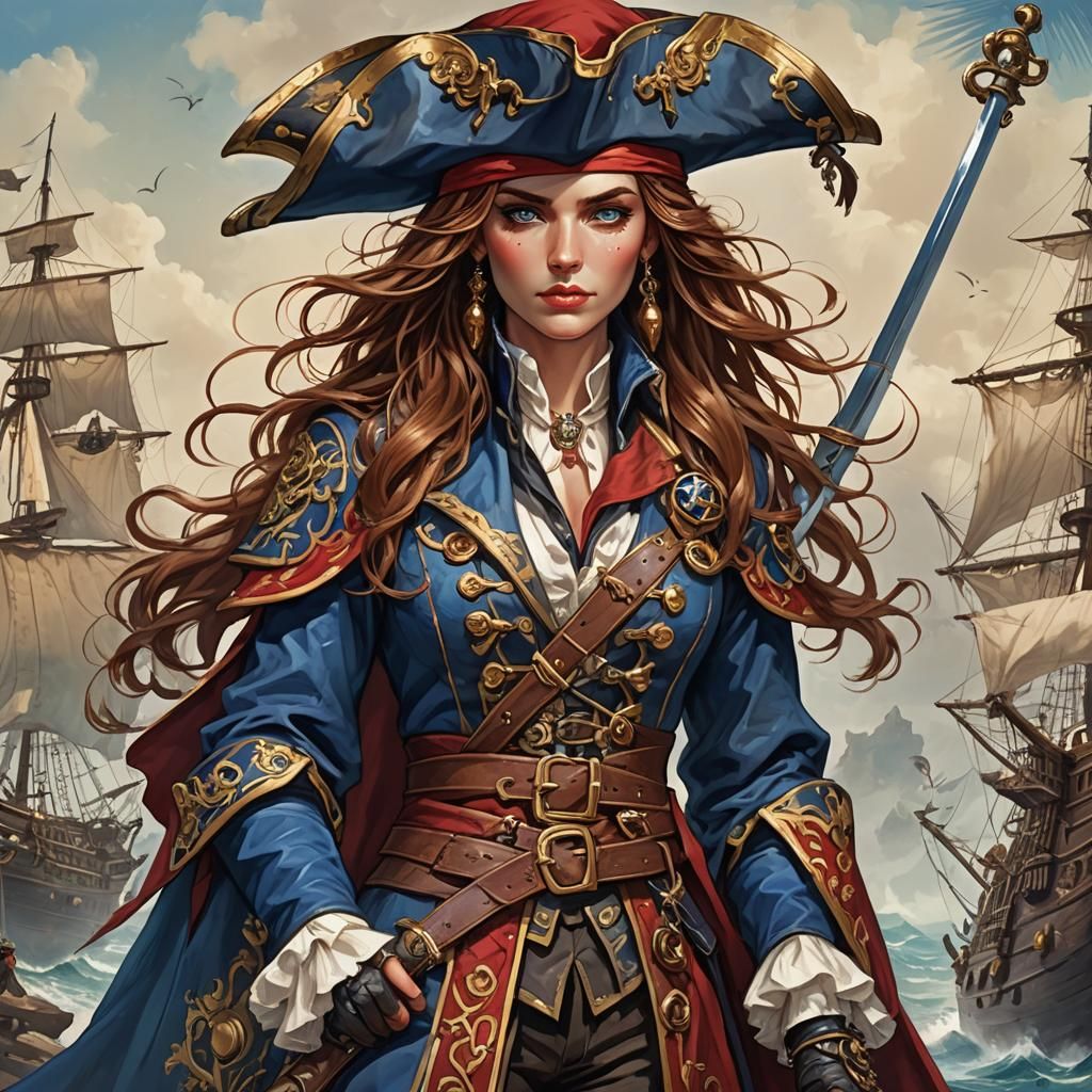 Mysterious Pirate Queen on the High Seas