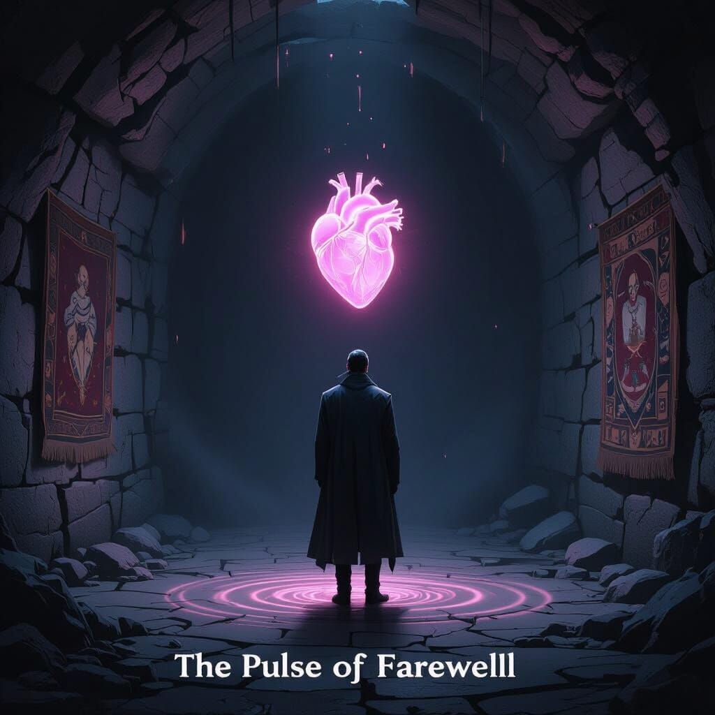 Surreal Scene of Farewell With Floating Heart