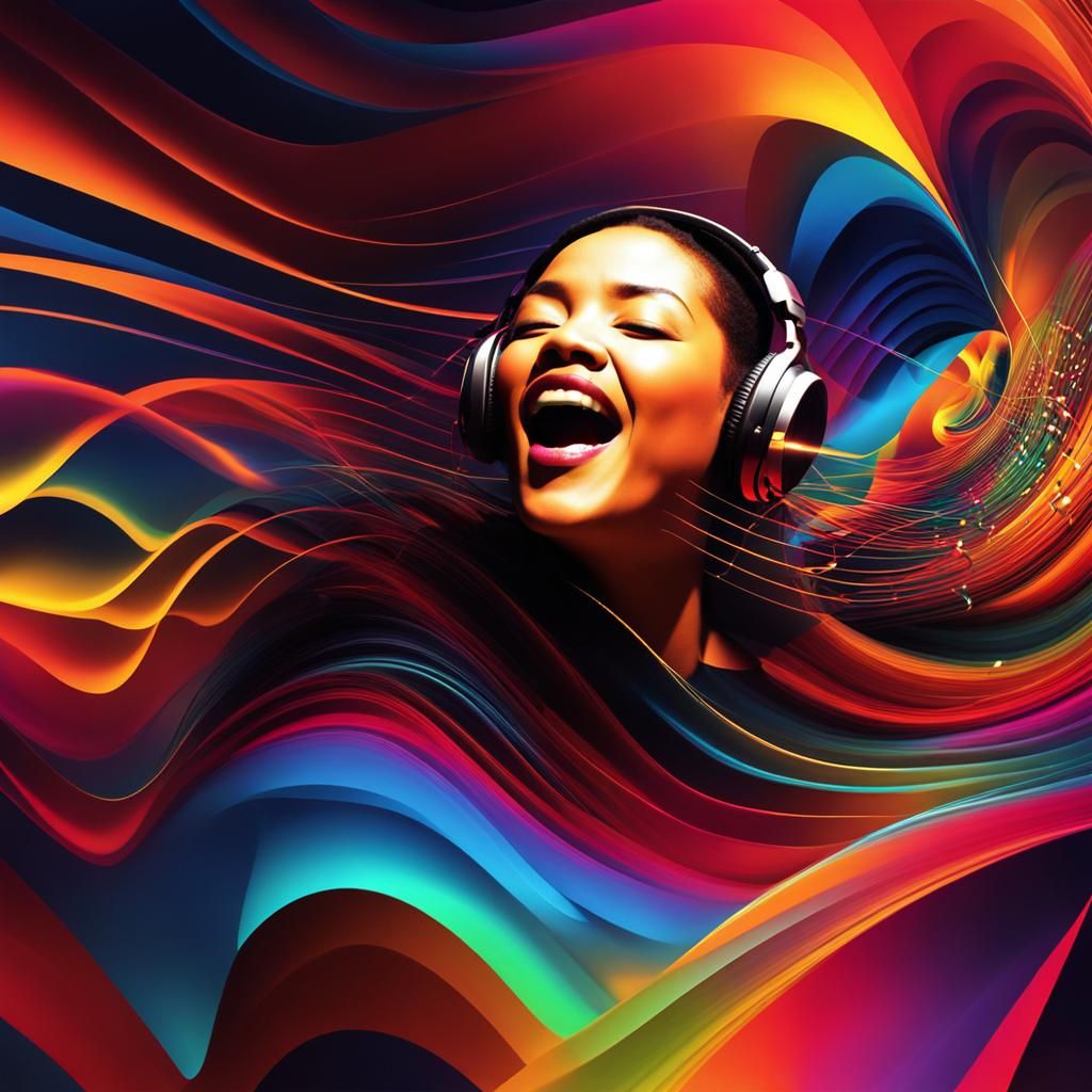 Vibrant Abstract Musical Soulscape in 3D