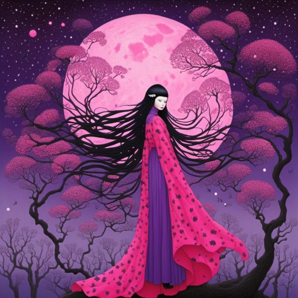 Iridescent Fairy in Gothic Forest, Surreal Art