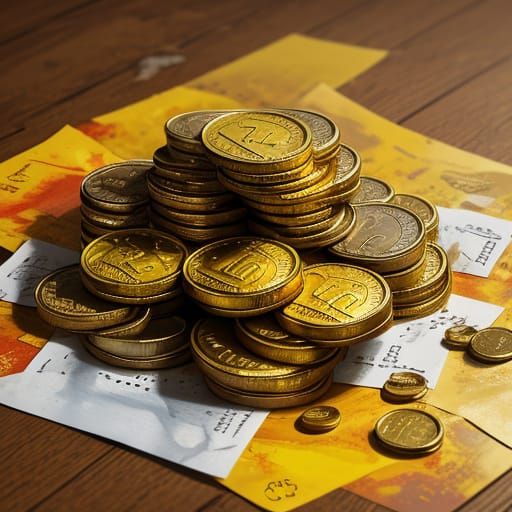 Vibrant Fauvist Masterpiece of Golden Wealth