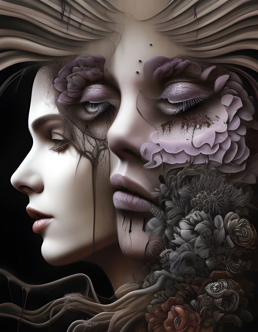 Exploding Dead Flowers: Hyperdetailed Octane Render