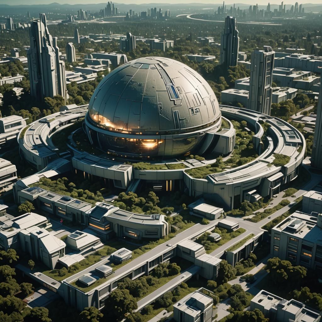 Futuristic Mega Moon City in Cinematic Style