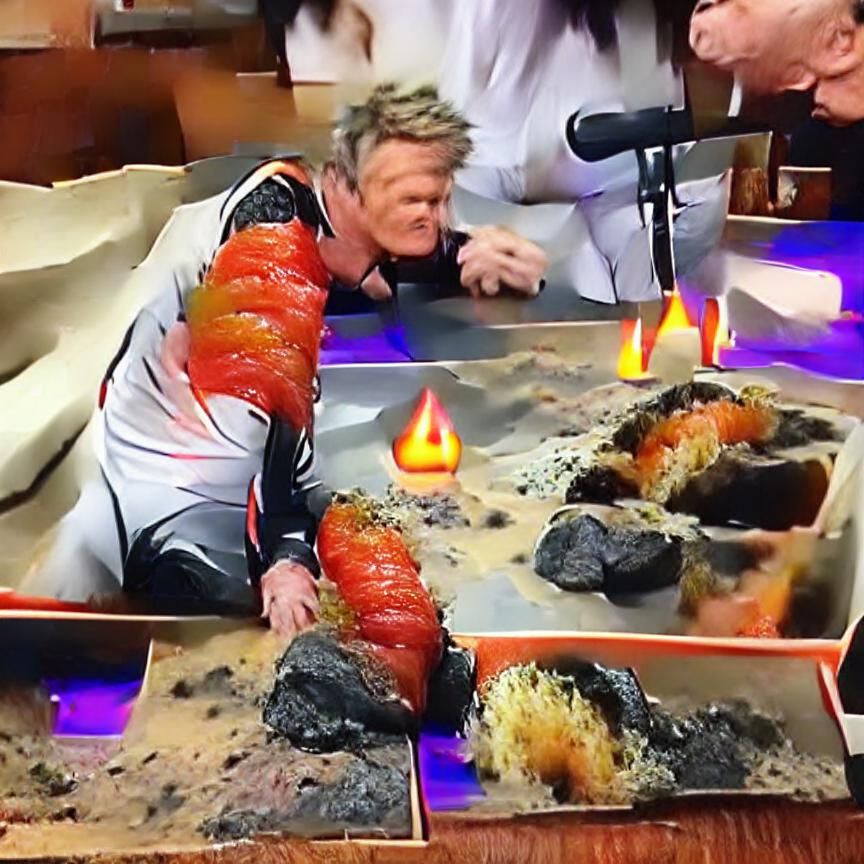 Gordon Ramsay Reacts to Bad Sushi with Lava