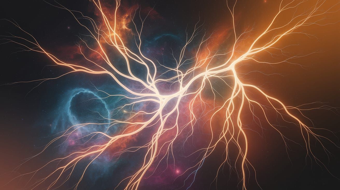 Surreal Cosmic Synapse Dance