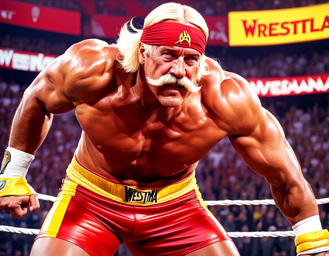 Hulk Hogan as the Incredible Hulk in Ring