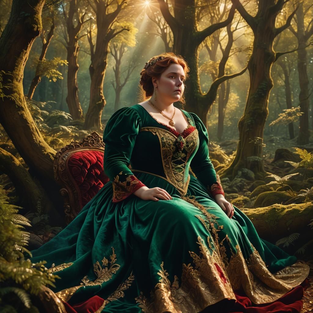 Fat and beautiful Victorian woman