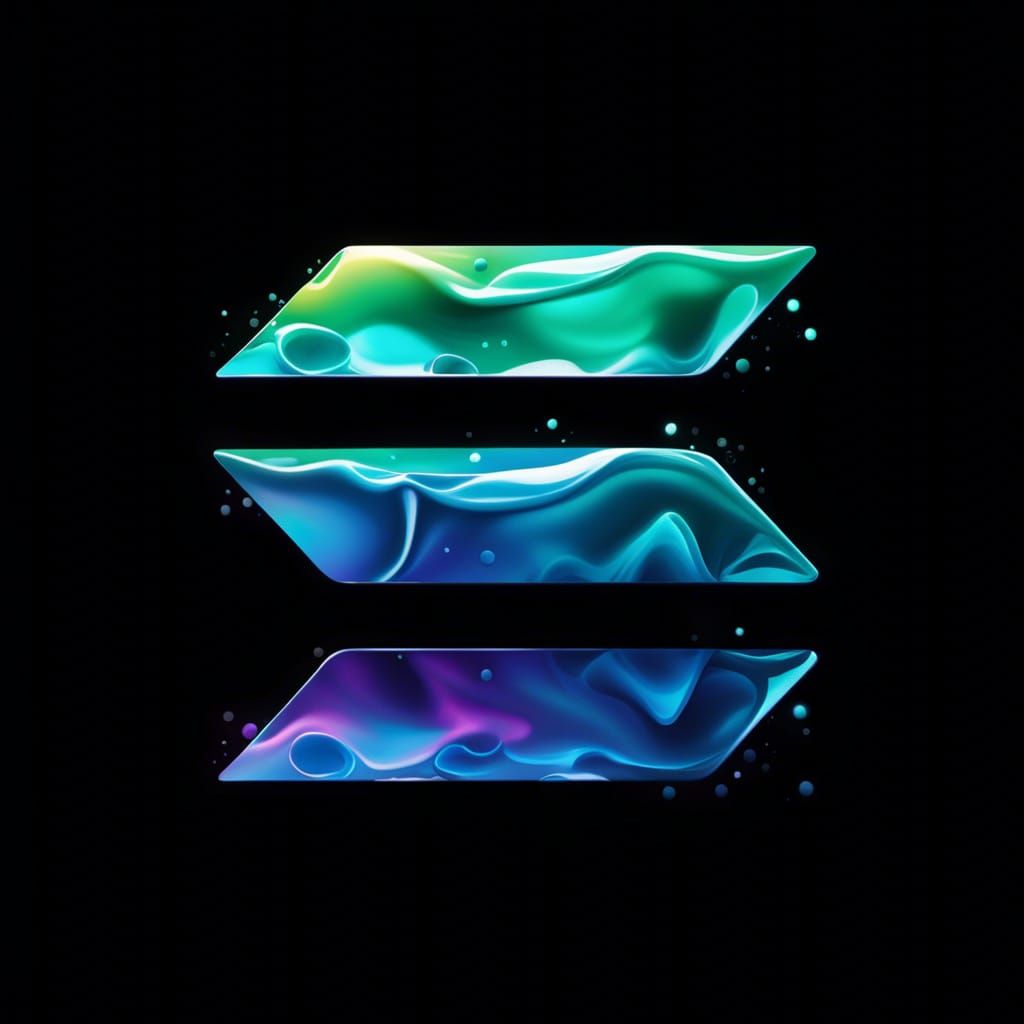 Hyperrealistic Solana Crypto Splash Art