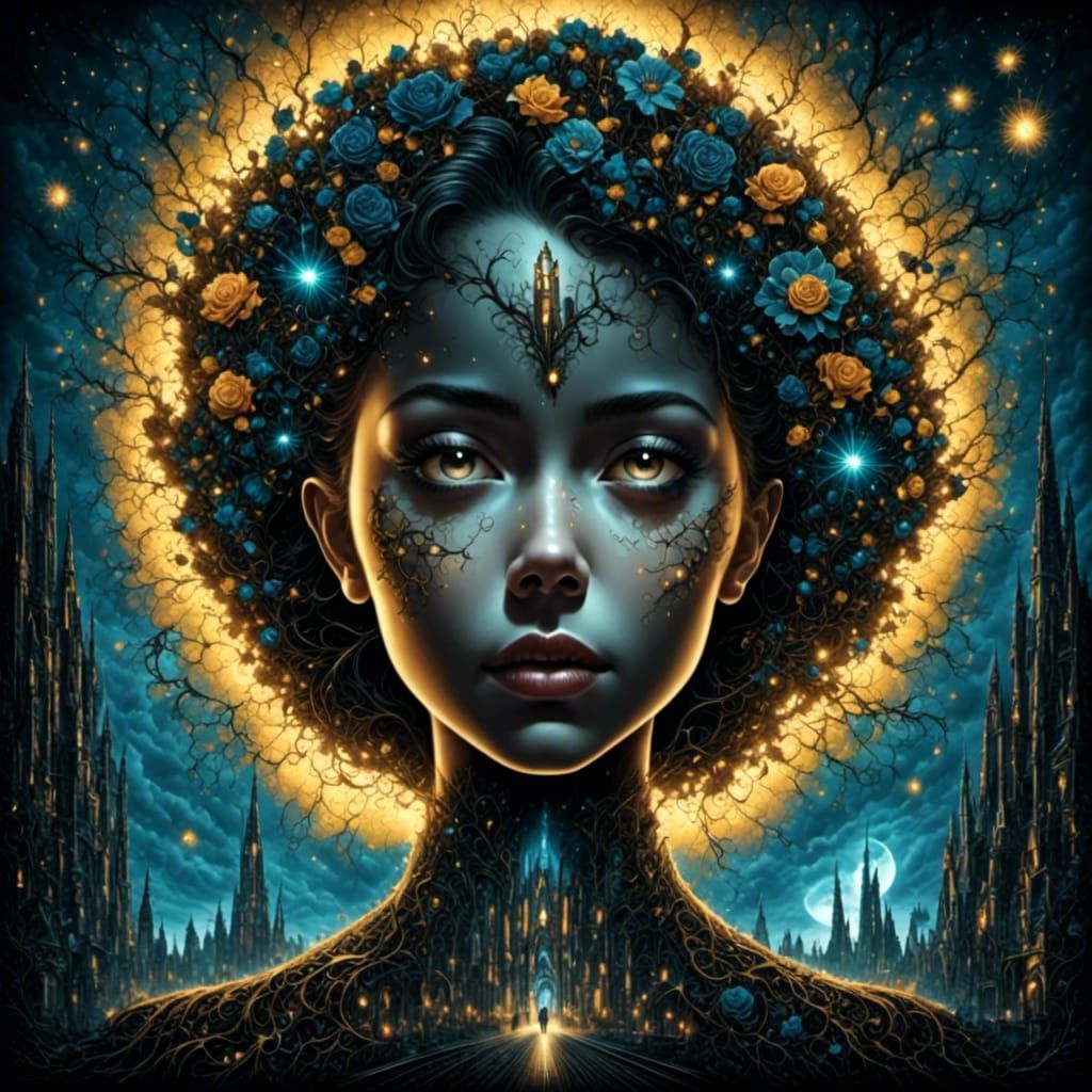 Luminescent Scratched Art with Glowing Textures