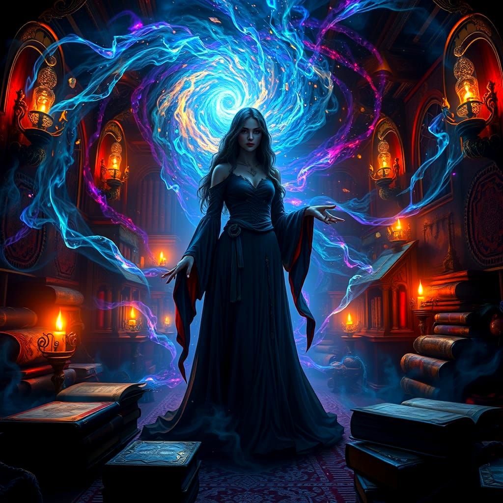 Ethereal Fantasy Realm in Deep, Rich Colors