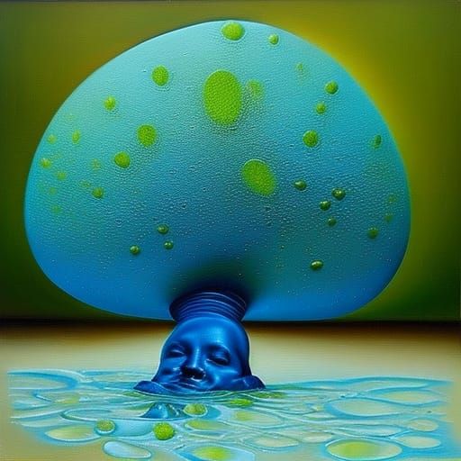 Hyperrealistic Alien Woman Dancing in the Rain