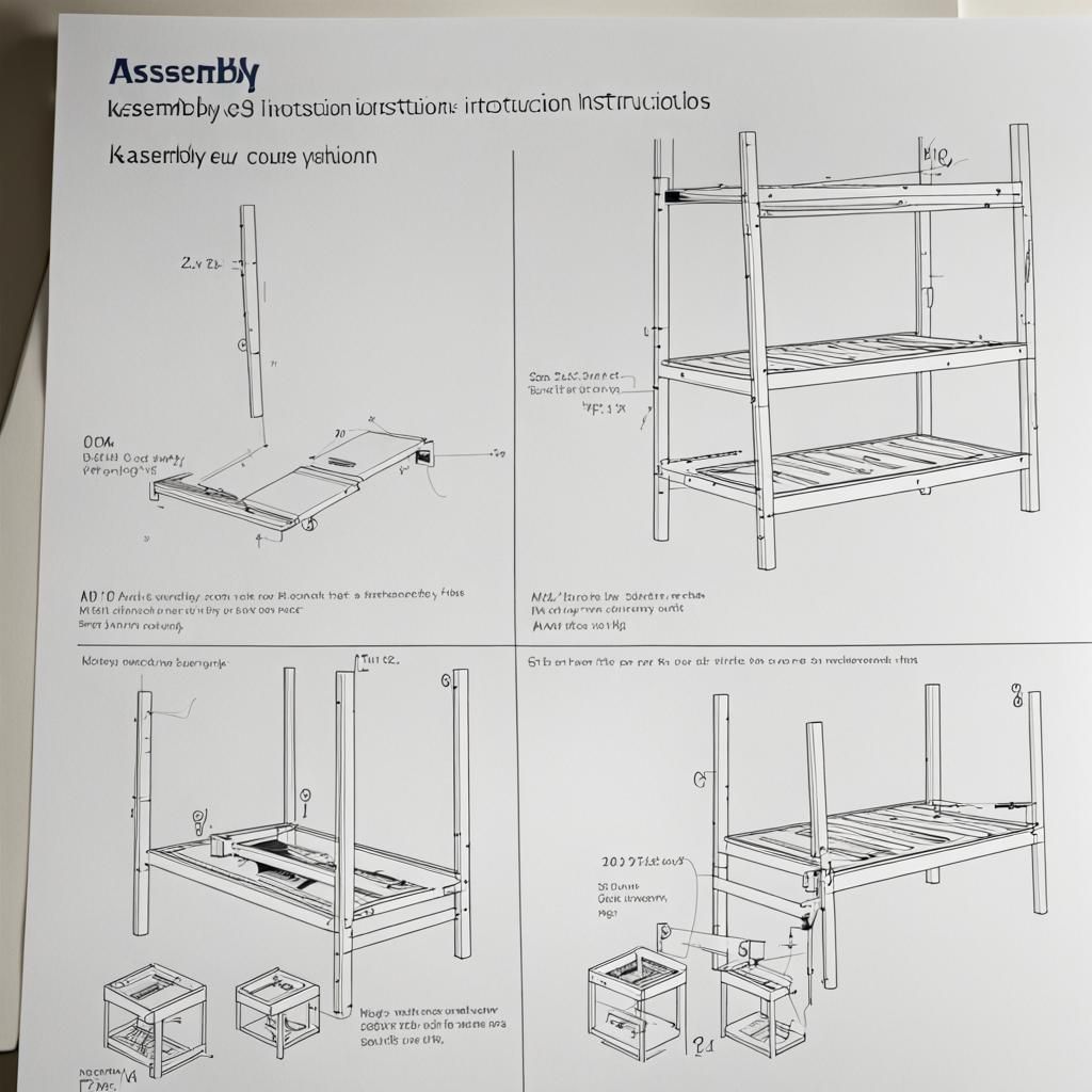 Minimalist IKEA Style Assembly Instruction Diagram
