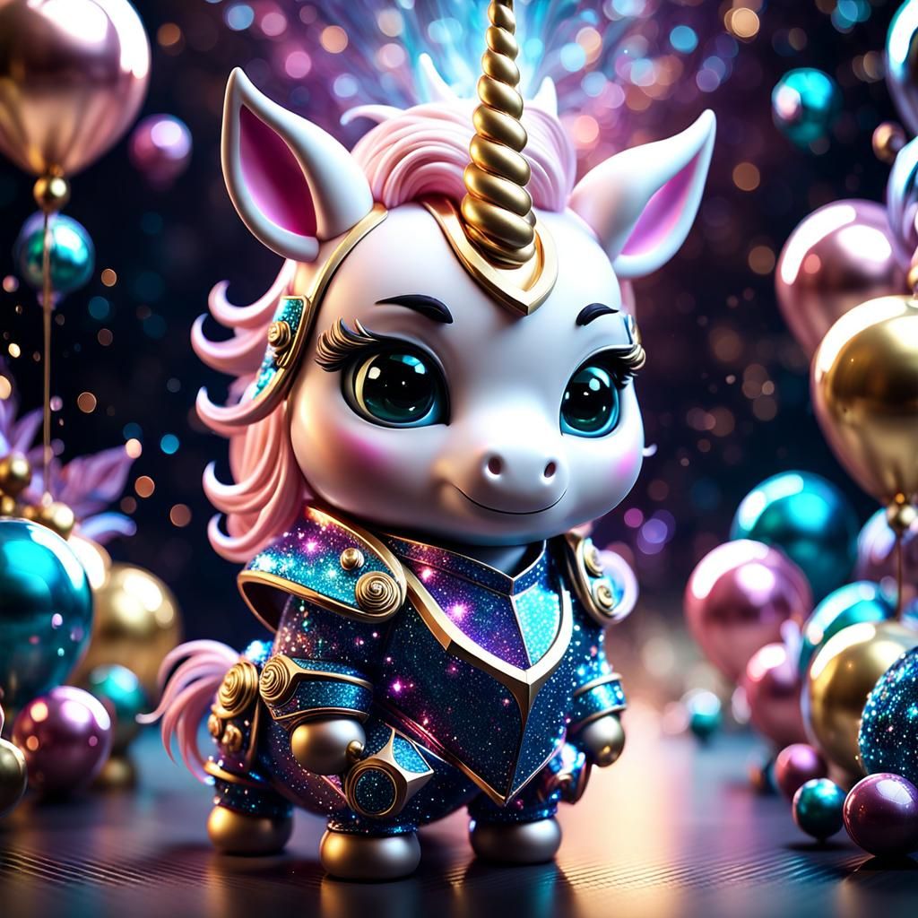 Anthropomorphic Ninja Unicorn in Visionary Style