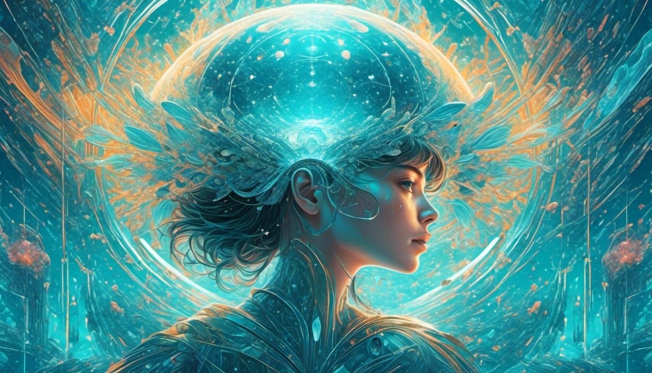 Underwater City Protected by Dome in Astral Illustration