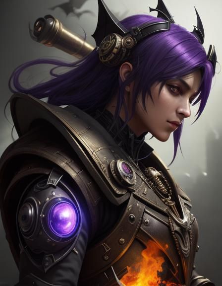 Steampunk Robotic Bat with Flamethrower