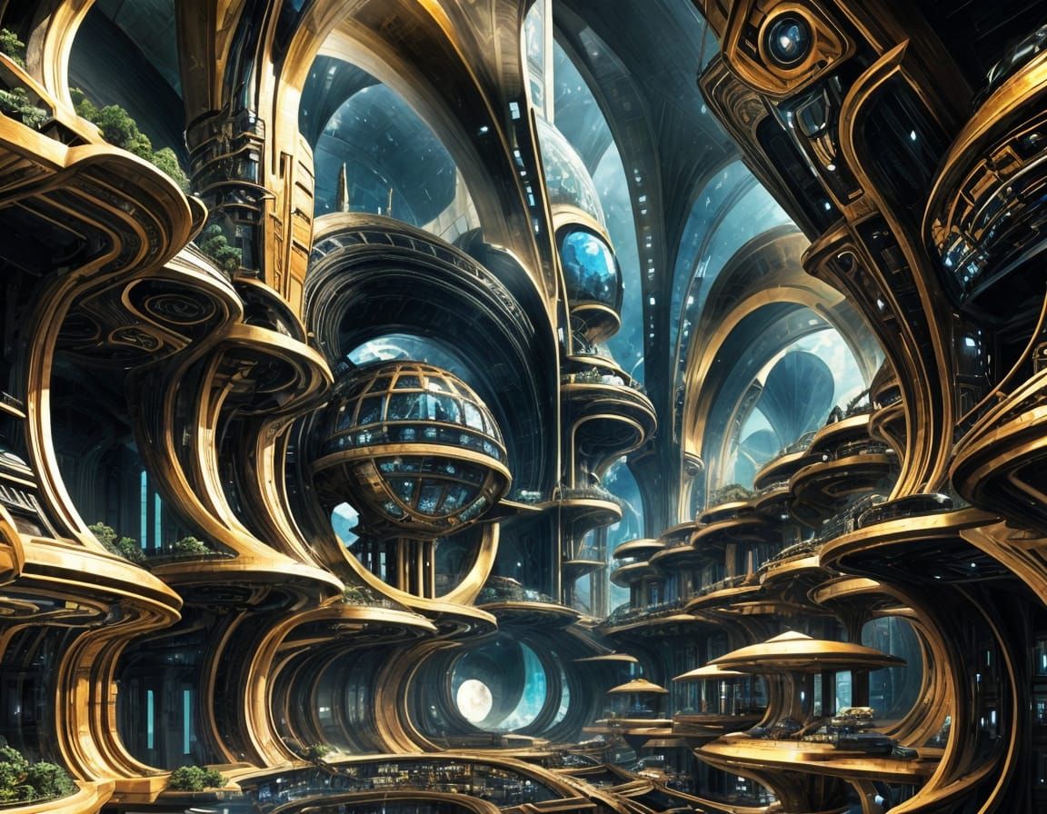 Fractal Retrofuturism Arcology Image