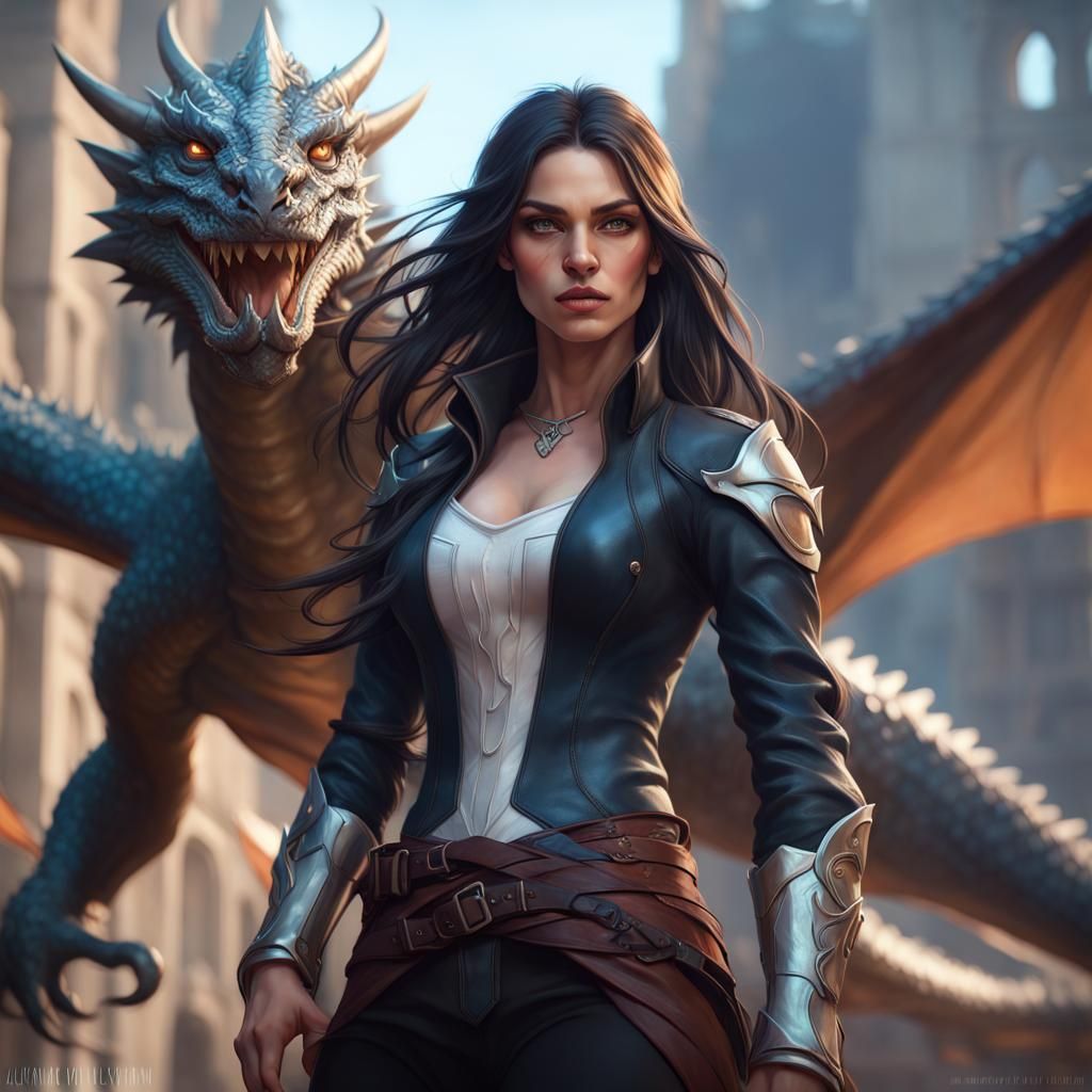 Dragon Rider Portrait in Hyperdetailed Digital Art