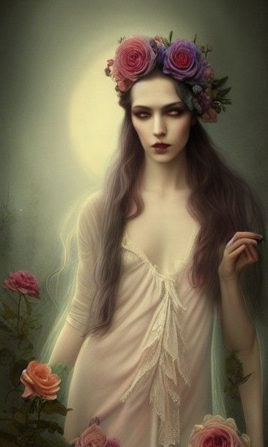 Carmilla in Rococo Nightgown, by Anna Dittmann and Tom Bagsh...