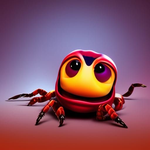 Cute Scorpion Character as 3D Digital Art