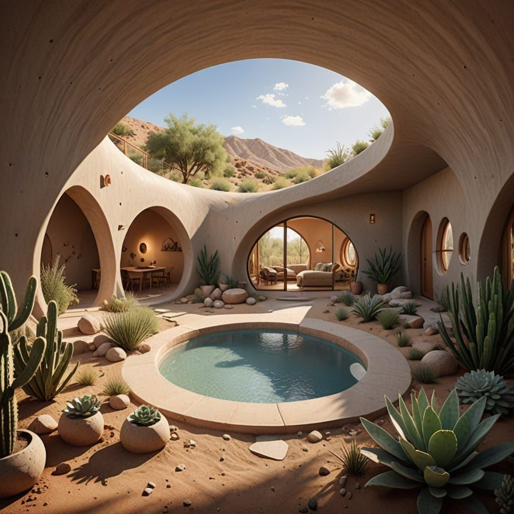 Eco-Dome Desert Home in Authentic SuperAdobe Style