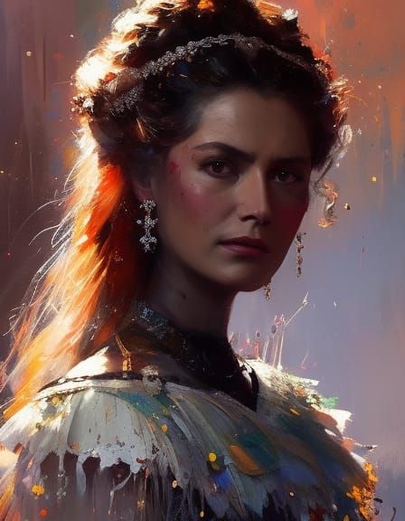 Dulcinea Portrait with Graffiti Art Elements